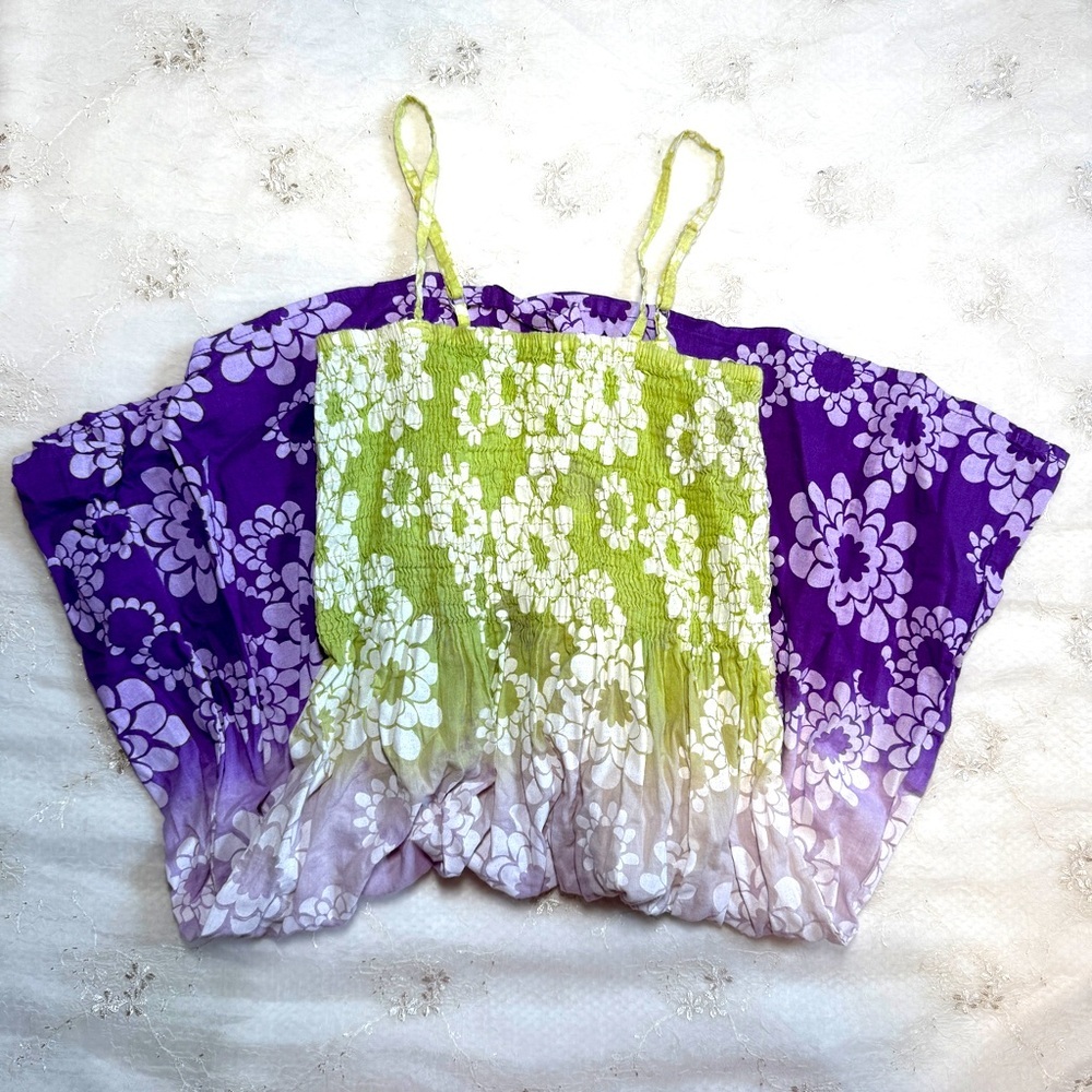 Vintage Y2K Ocean Breeze Floral Ombre Dress – Size Medium – Small Flaw - Picture 2 of 7